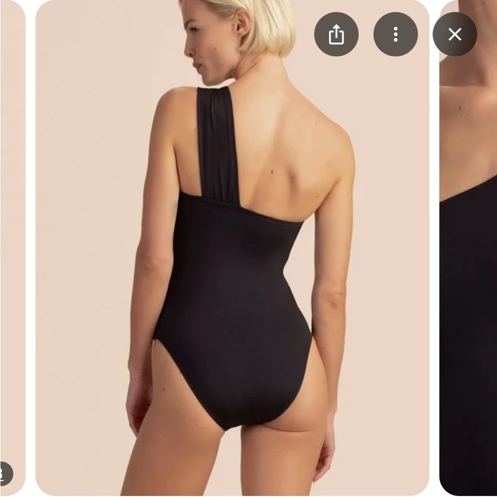 Trina Turk Black One-Shoulder One Piece Swimsuit - Picture 4 of 10